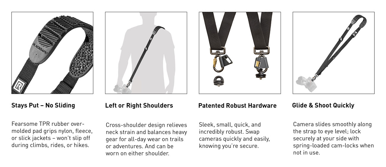 BlackRapid Cross Shot Black Camera Strap - Original BlackRapid Design! 3