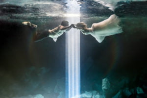 Underwater Cave Wedding Photo by Misti Marquette of Bohemia Photography