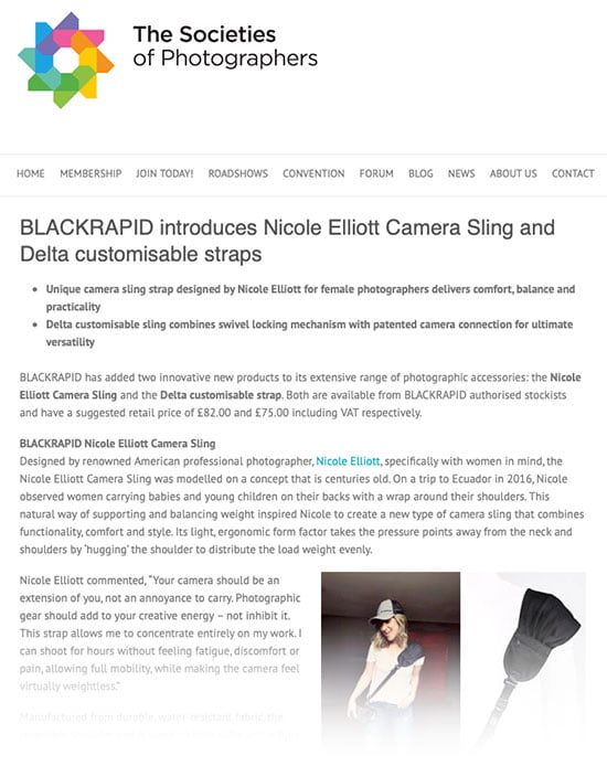 UK's Societies of Photographers Review BlackRapid's New Products: Nicole Elliott & Delta Camera Straps 1 UK's Societies of Photographers Review BlackRapid's New Products: Nicole Elliott & Delta Camera Straps 1