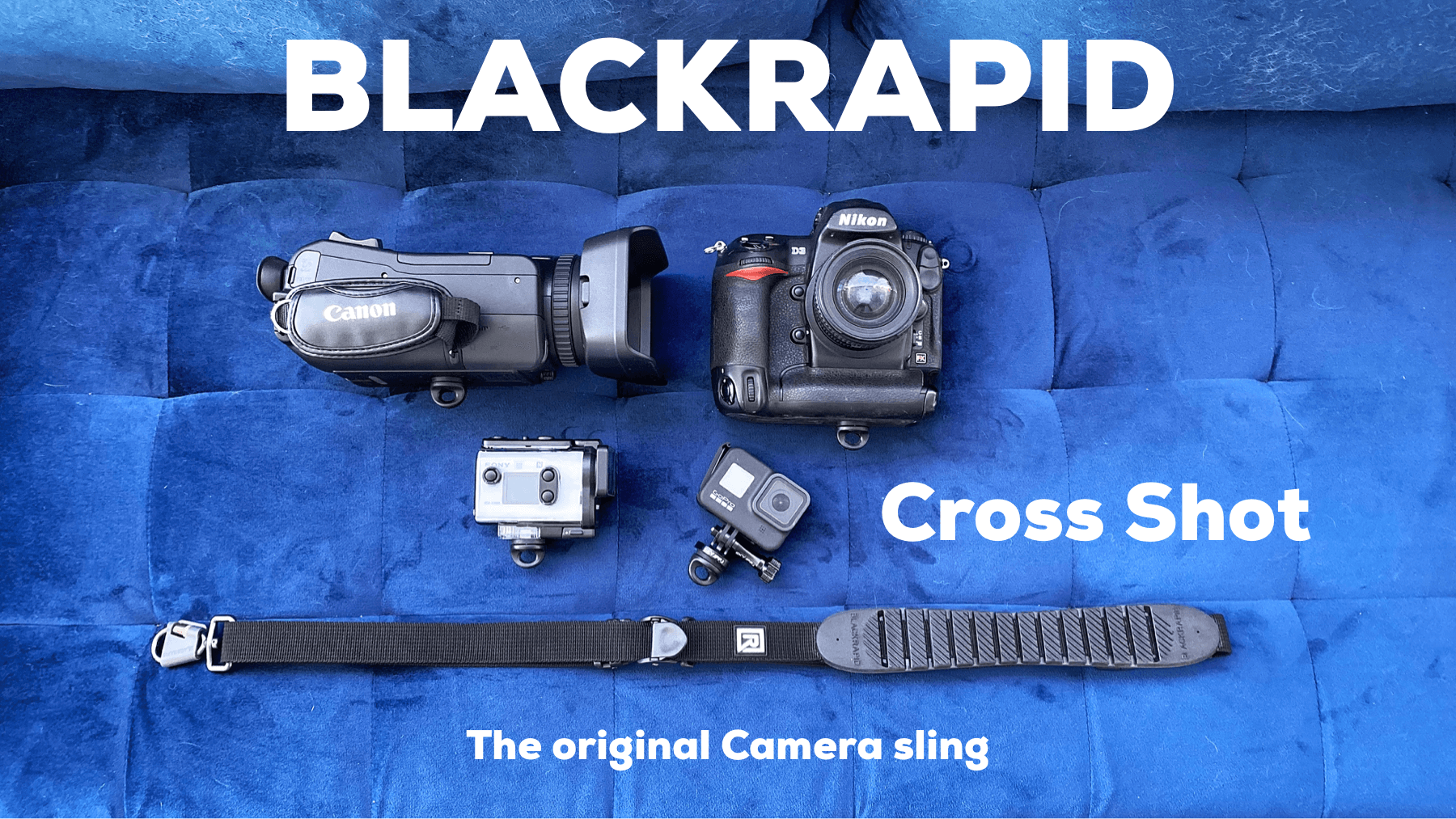 BLACKRAPID CROSS SHOT CAMERA SLING STRAP CINGHIA BLACK FastenR 5 e Tether 