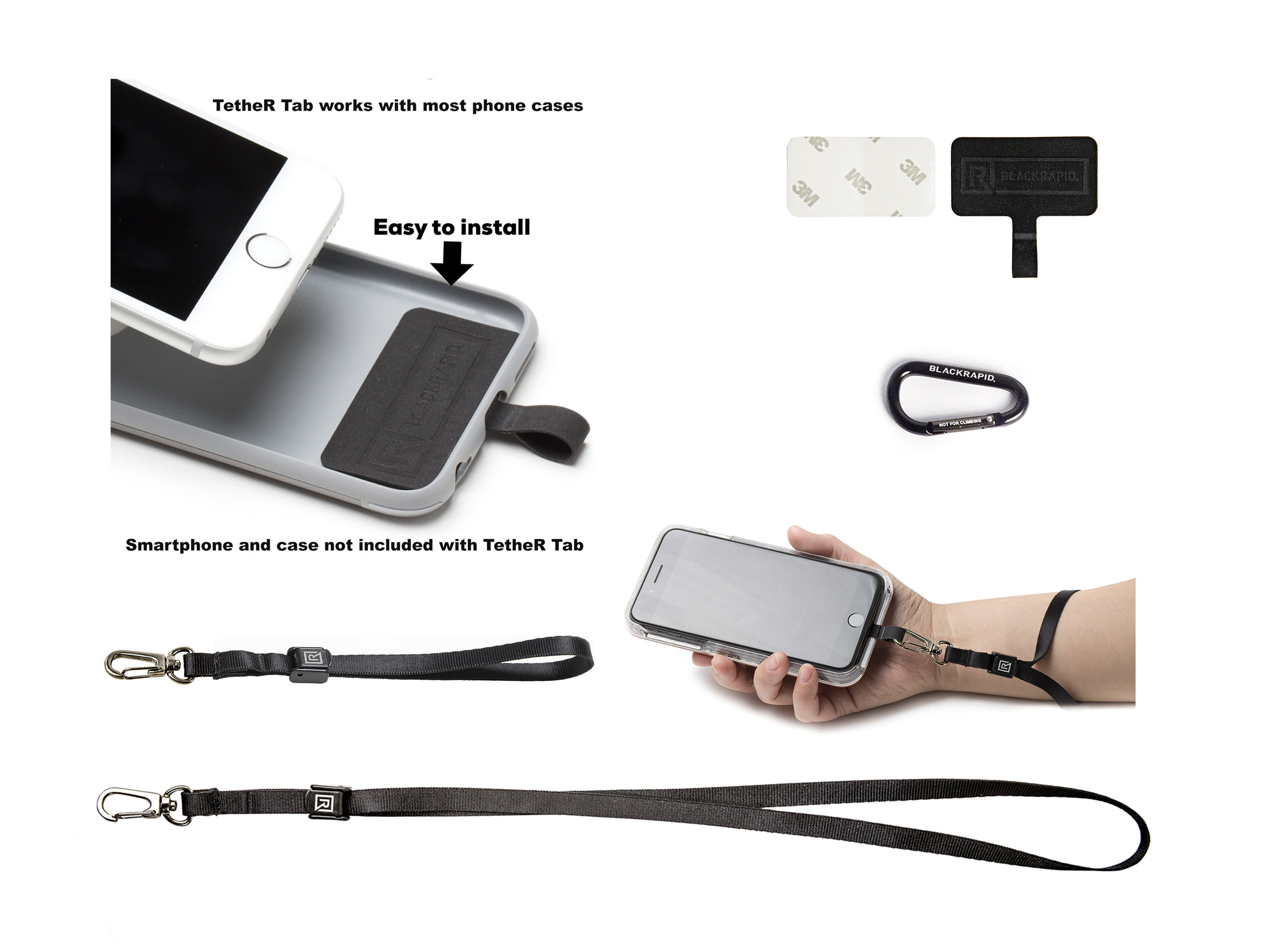 Blackrapid Hitch D-Ring Gurtadapter für Tether Tools Connect Lite  Stativadapter, Weiteres Zubehör für Smartphones, Smartphone