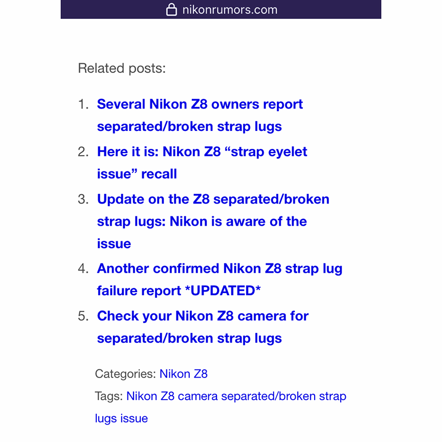 best Nikon Z8 strap