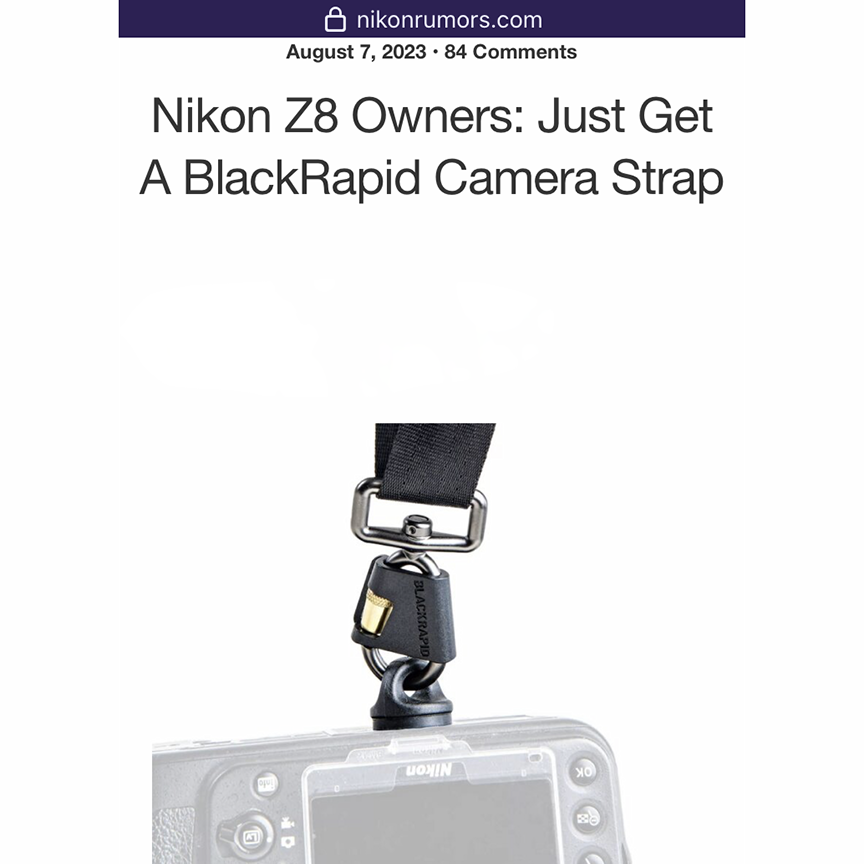 Best Nikon Z8 Strap Solution: Nikon Rumors 1