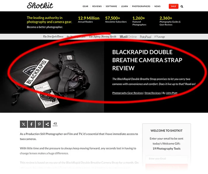 BLACKRAPID Double Breathe Review by John Platt 1